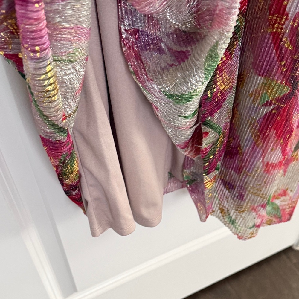 Jessica Howard Pink and Gold Floral Maxi Dress - Picture 6 of 11